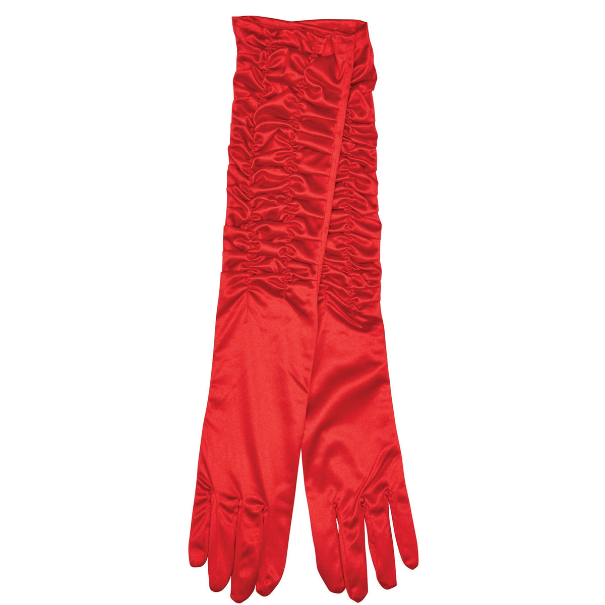 Red satin clearance gloves