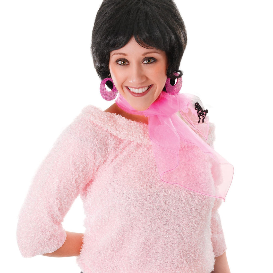 Pink 50s Poodle Scarf