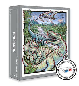 3D Dinosaurs Jigsaw Puzzle (500 pieces)