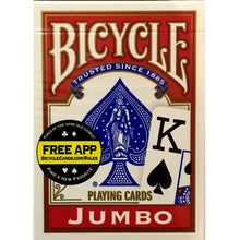 Load image into Gallery viewer, Bicycle Jumbo Index Playing Cards (Red Back)
