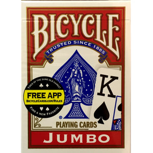 Bicycle Jumbo Index Playing Cards (Red Back)